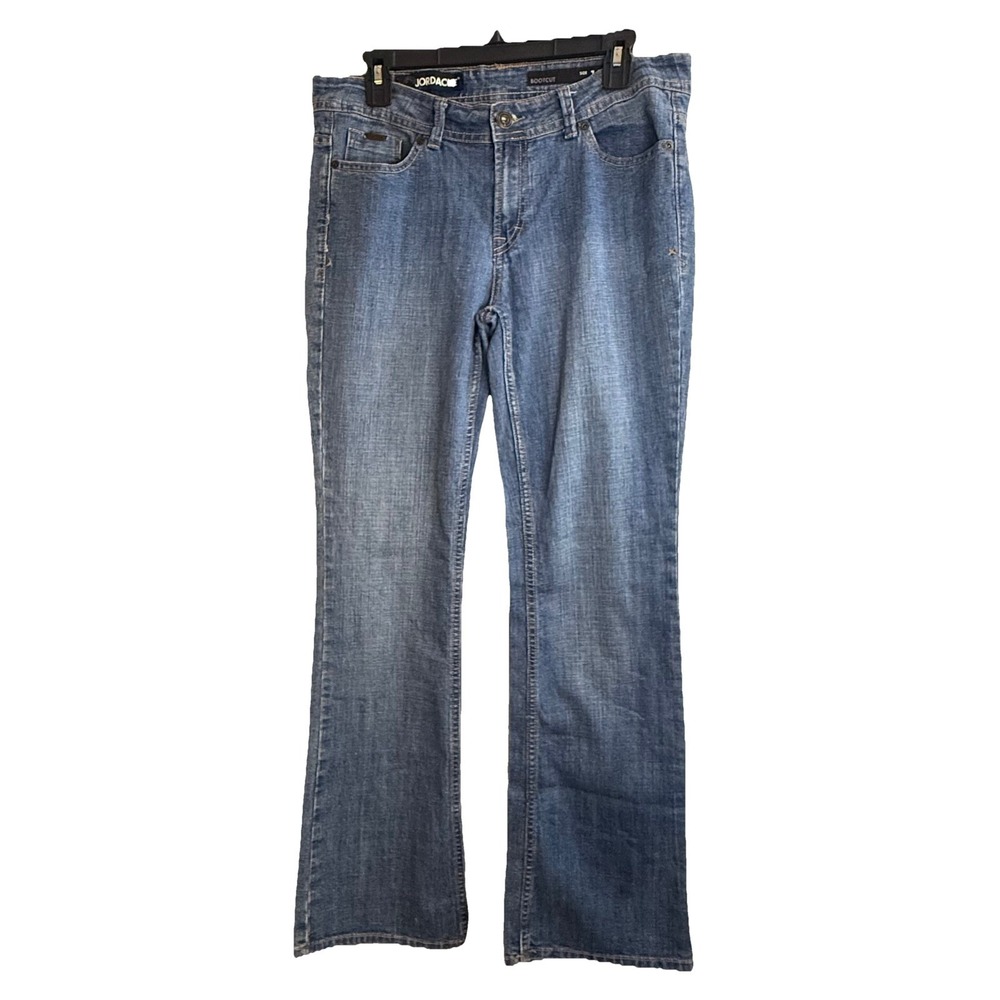 Jordache Bootcut 10 Women's Denim Jeans Embroider  pockets Medium Wash stretch‎
